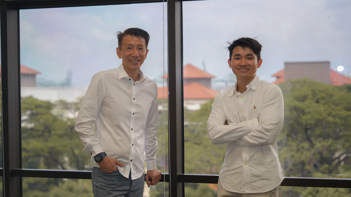 Influencees co-founders Edwin Koh (left) and Davidson Chua at NUS Enterprise, Singapore, June 2026